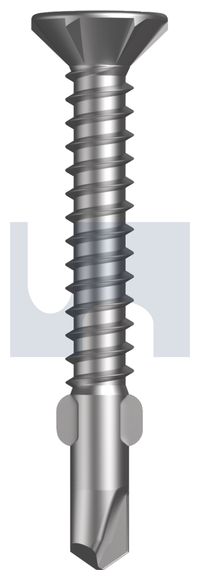 SCREW SDM CSK RIB SQ BI-METAL 304 8-18 X 32 